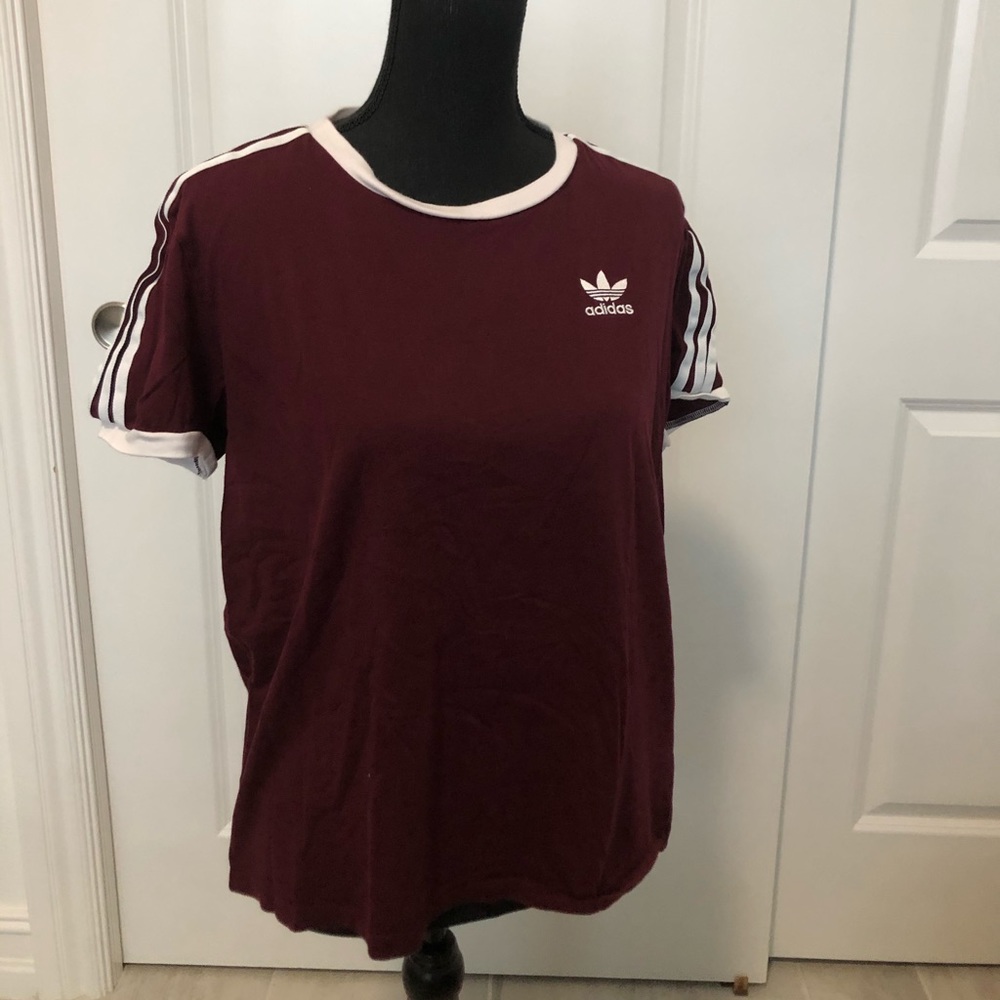 Adidas Short Sleeve Maroon Top